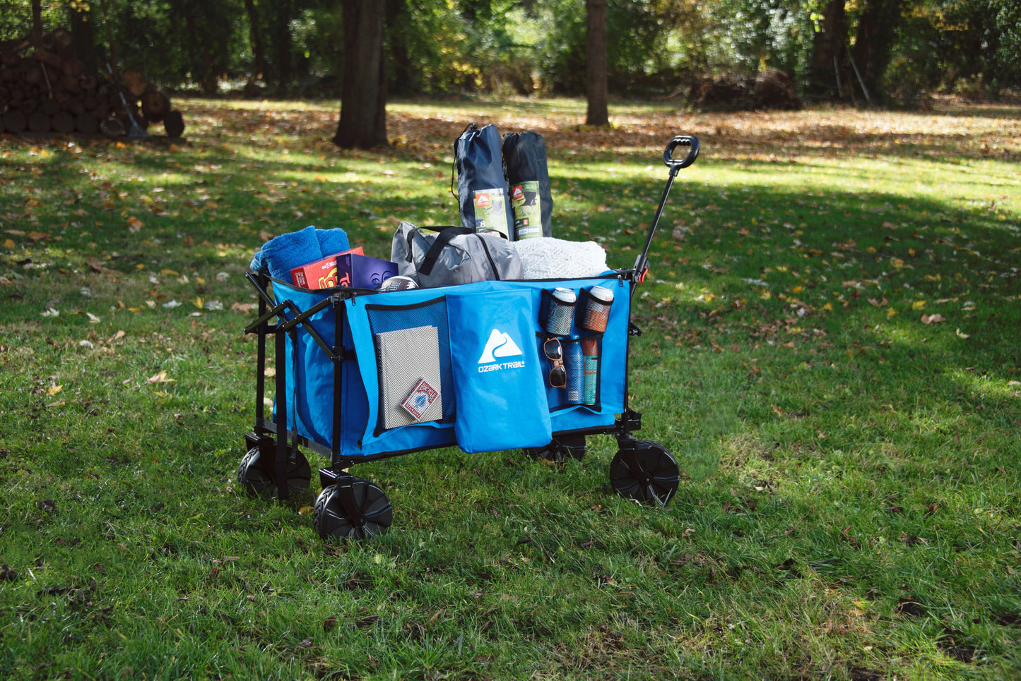 All-Terrain Big Bucket Cart Wagon, Height 27", Blue