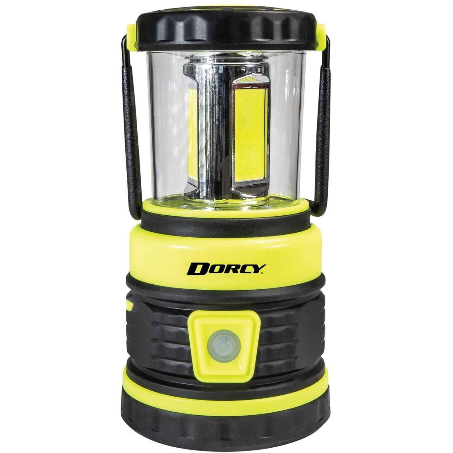 Image of the Dorcy 1800 Lumens Portable Camping Lantern featuring high brightness, multiple light modes, and a USB charging port, ideal for outdoor adventures and emergency preparedness, displayed on a clean white background.