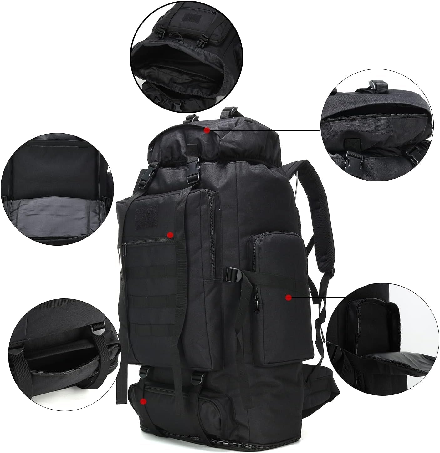 Ultimate 70L/100L Hiking Backpack for Men - Military-Grade Molle Rucksack, Ideal for 3-Day Camping & Climbing Adventures