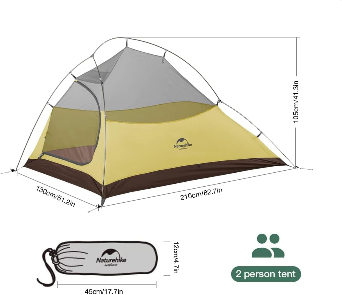 "Naturehike Ultralight 2-Person Free-Standing Tent - lightweight and waterproof for camping and backpacking adventures."
