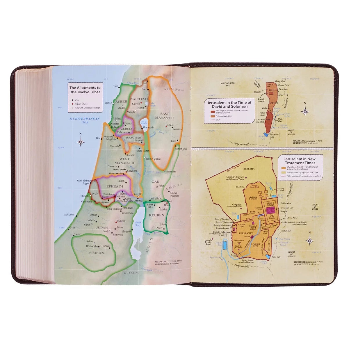 Compact Large Print KJV Holy Bible - Dark Brown Faux Leather, Red Letter Edition with Ribbon Marker