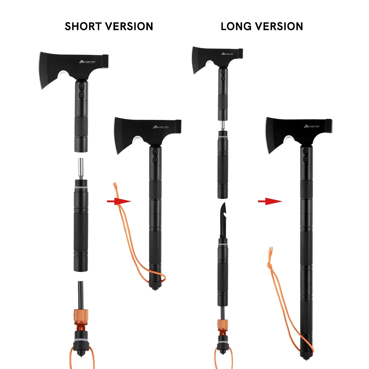 Image of a Survival Kit with a 15.35" high-carbon steel folding shovel, featuring a compact design, multi-tool functionality, and a durable hard case, ideal for emergency preparedness and outdoor use, displayed on a clean white background.