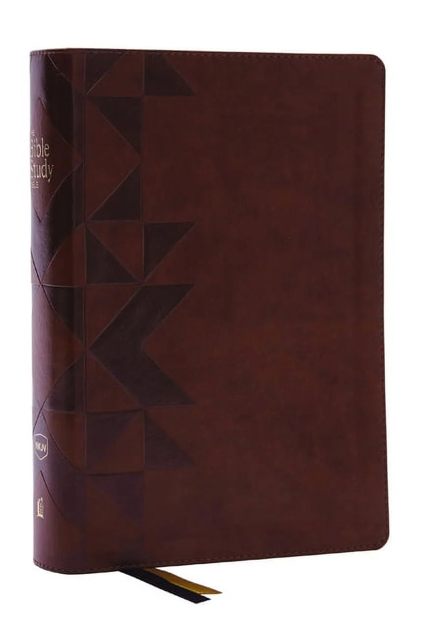 NKJV Study Bible with Comfort Print - Brown Leathersoft Hardcover: Your Comprehensive Guide to Every Chapter of the Bible