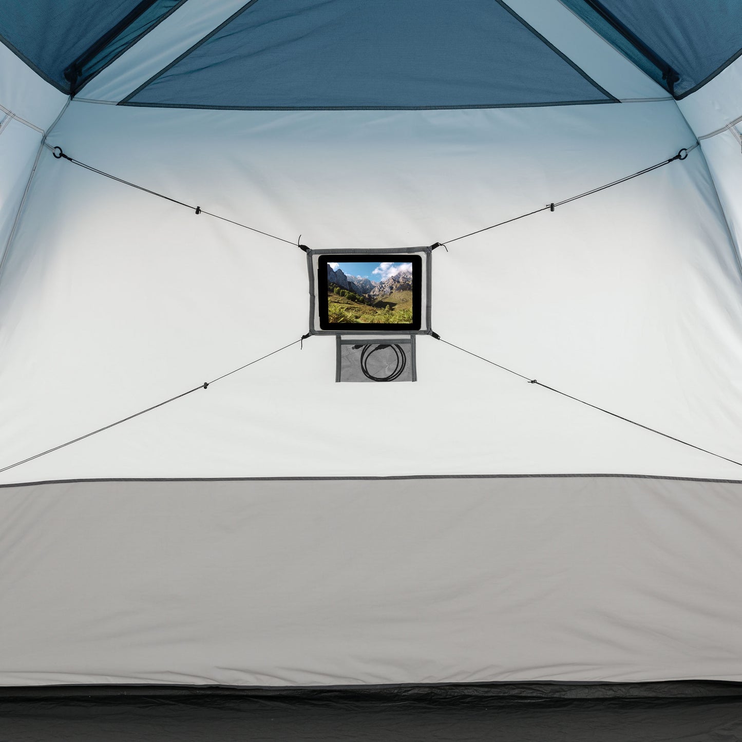 "Ozark Trail 6-Person Instant Cabin Tent with LED light - spacious 10' x 9' design for family camping comfort."