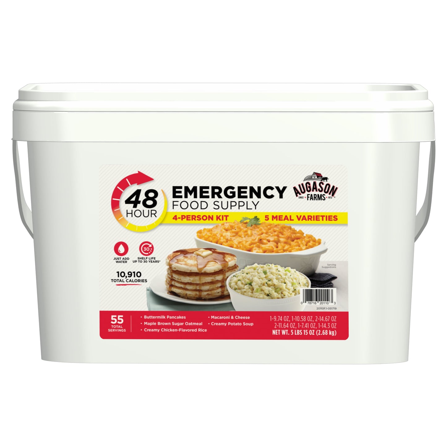 48-Hour Emergency Food Supply for 4 People - 3 Pack (95 Oz Total)
