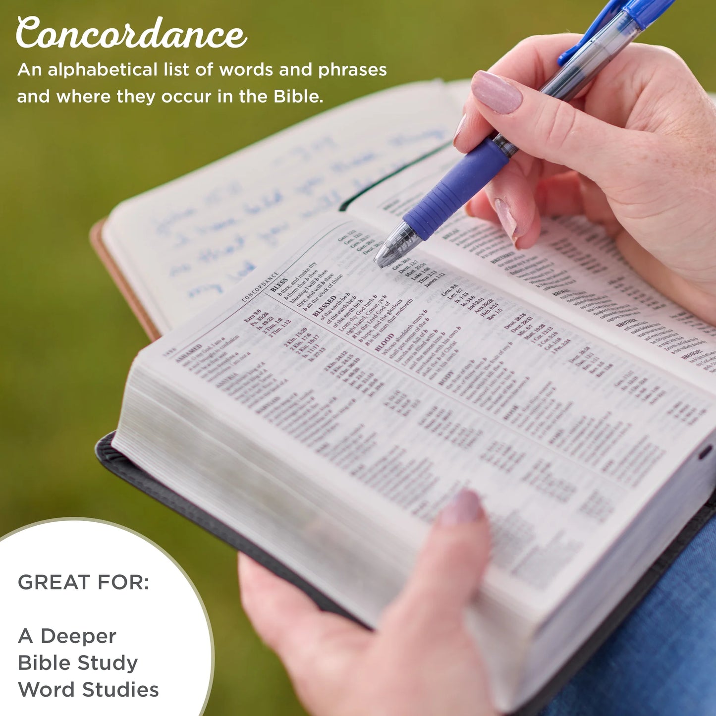 Compact Large Print KJV Holy Bible - Dark Brown Faux Leather, Red Letter Edition with Ribbon Marker
