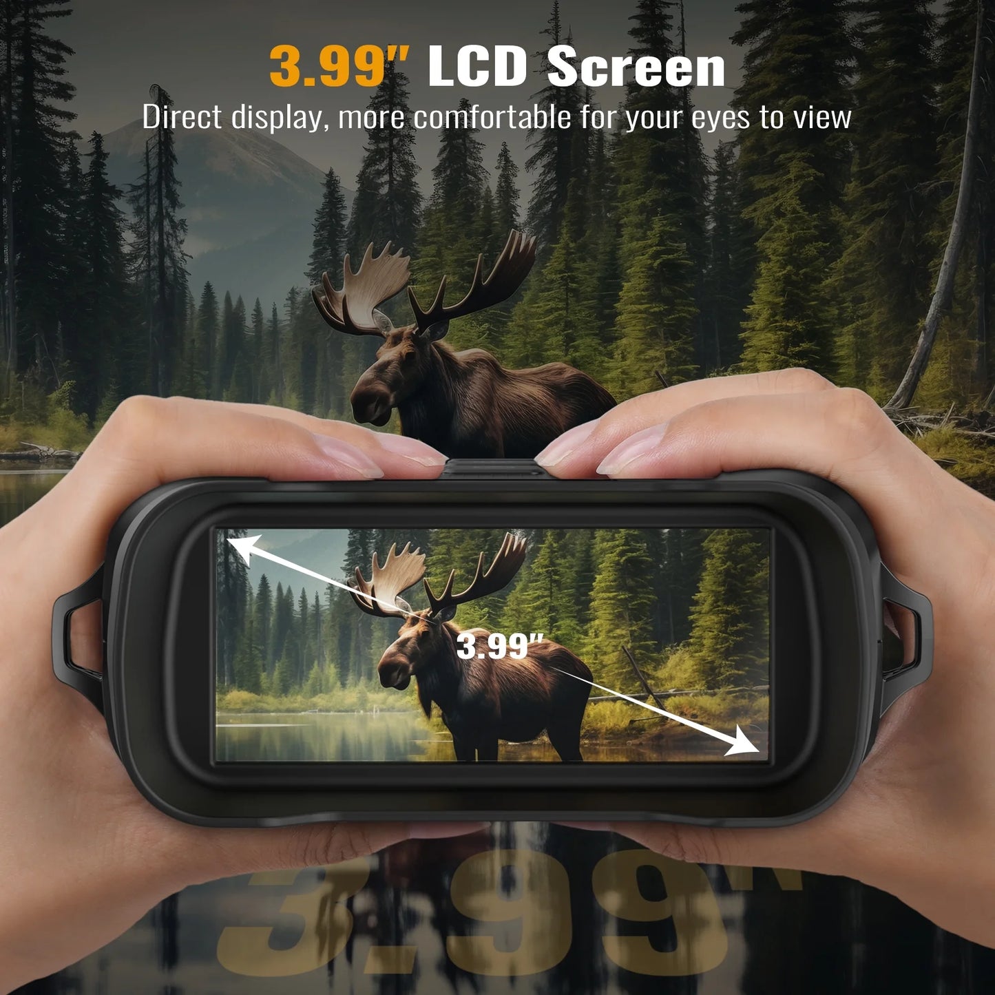 4K Night Vision Goggles - 5X Zoom, Waterproof Binoculars with 32GB Card & Rechargeable Battery for Hunting Adventures