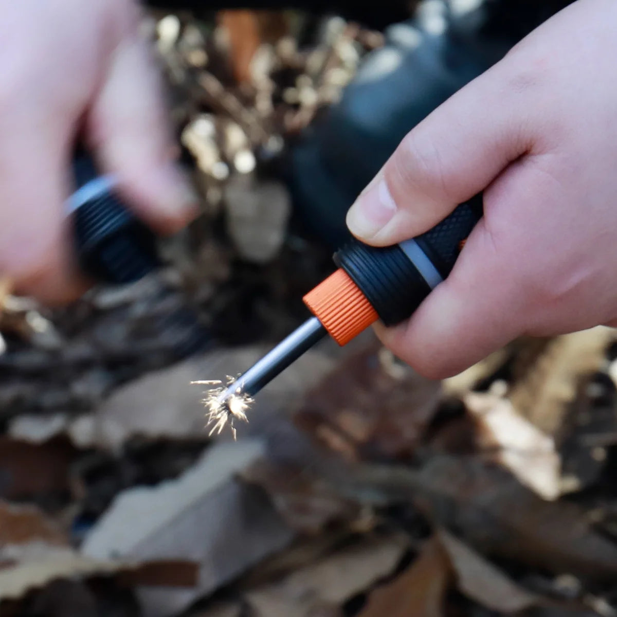 Image of a Survival Kit with a 15.35" high-carbon steel folding shovel, featuring a compact design, multi-tool functionality, and a durable hard case, ideal for emergency preparedness and outdoor use, displayed on a clean white background.