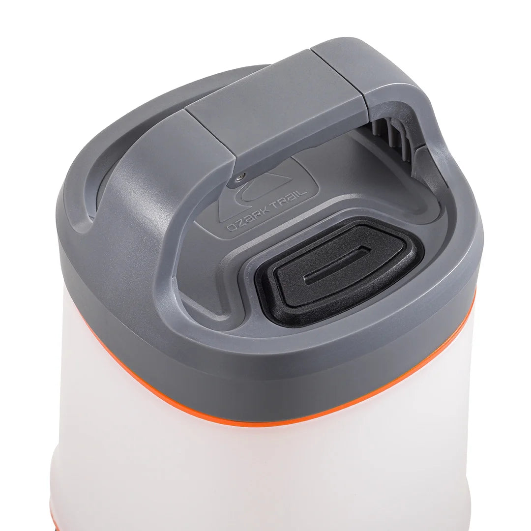 Image of the Ozark Trail 500 Lumen LED Lantern, featuring a durable design, 42-hour runtime, and multiple lighting modes, ideal for camping, hiking, and outdoor use, displayed on a clean white background.