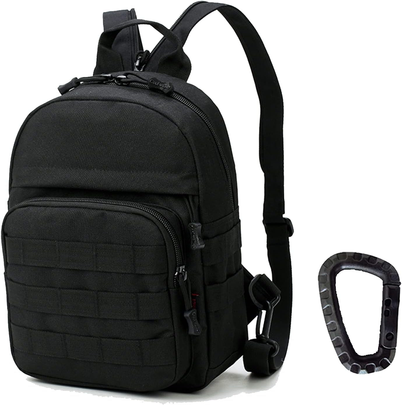 Compact Mini Tactical Backpack - 6L Sling Bag for Travel & Running with Carabiner - Ideal for Men & Women