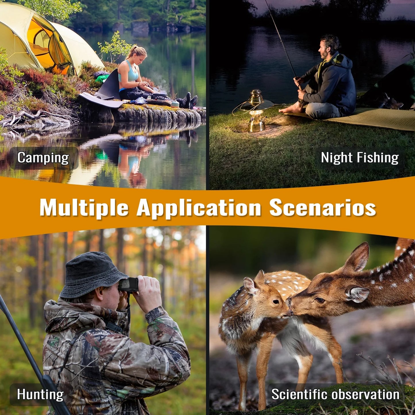 4K Night Vision Goggles - 5X Zoom, Waterproof Binoculars with 32GB Card & Rechargeable Battery for Hunting Adventures