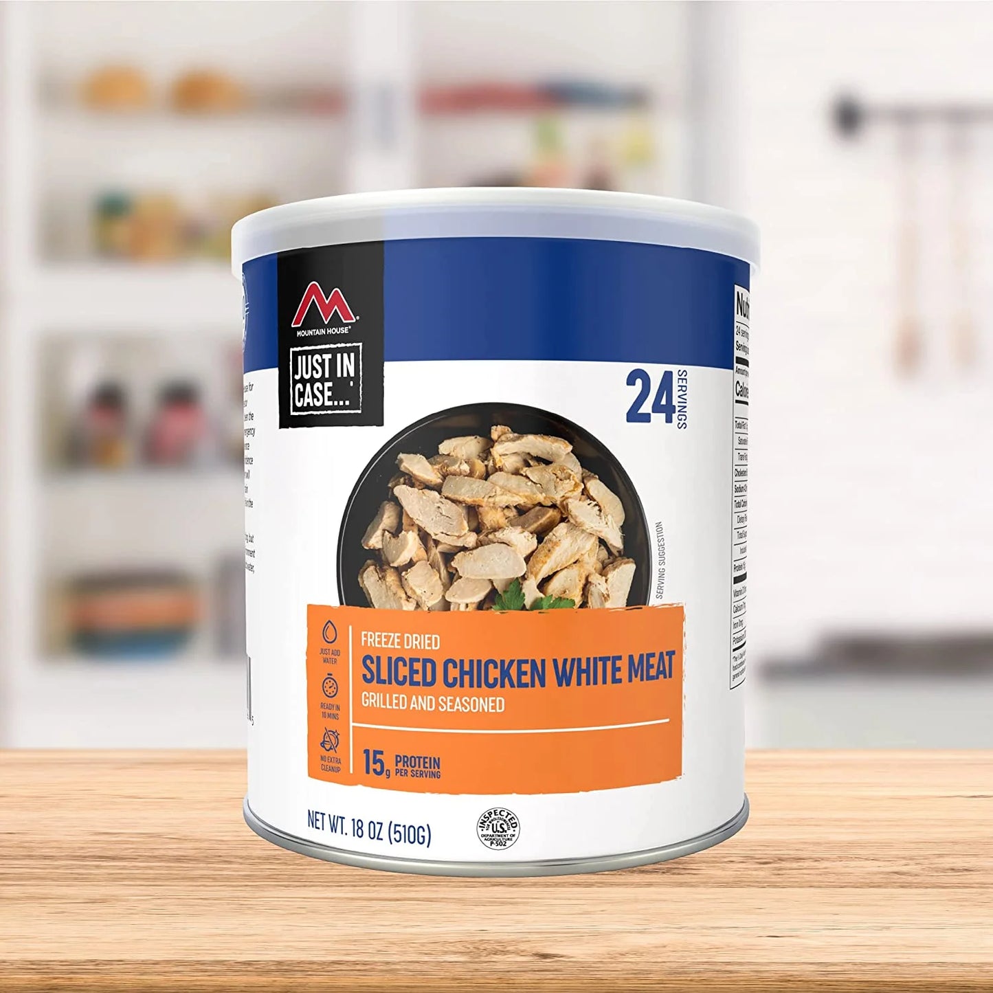 Grilled Sliced Chicken #10 Can - 6 Cans of Freeze-Dried Emergency Food | 24 Convenient Servings for Camping & Survival