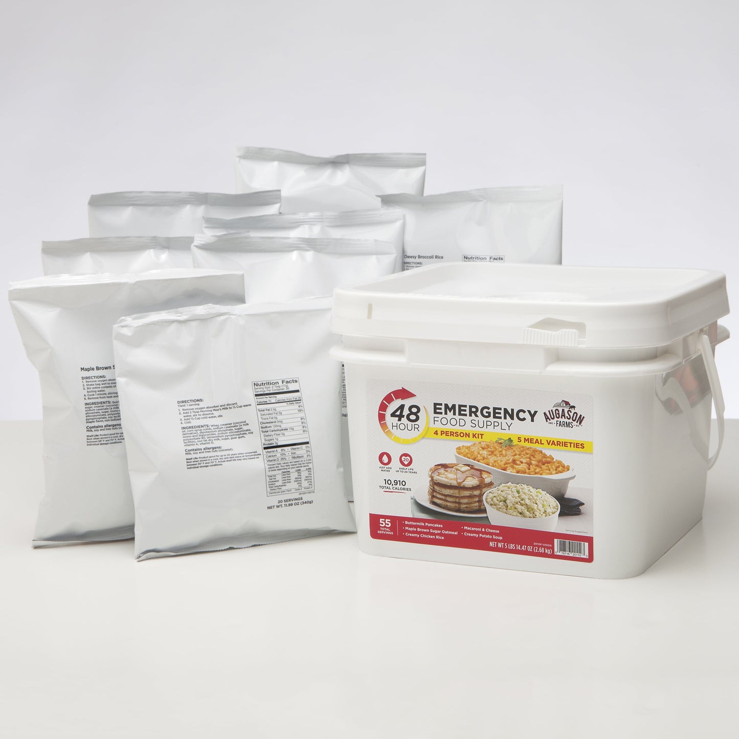 48-Hour Emergency Food Supply for 4 People - 3 Pack (95 Oz Total)