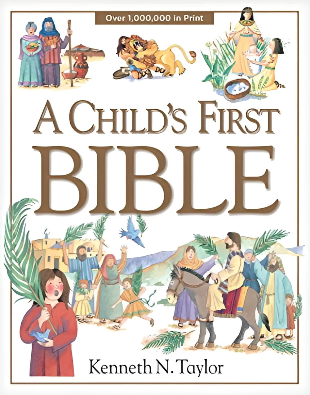 Image of A Child’s First Bible (Hardcover), featuring colorful illustrations and 125 familiar Bible stories, ideal for young readers and family devotionals, displayed on a clean white background.