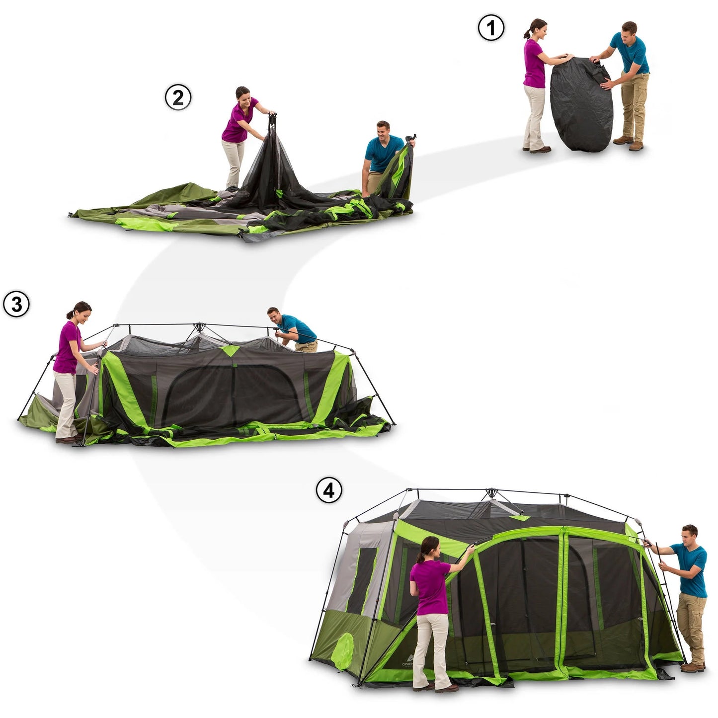 "9-Person Instant Cabin Tent with Screen Room - waterproof, easy setup, and perfect for family camping adventures."