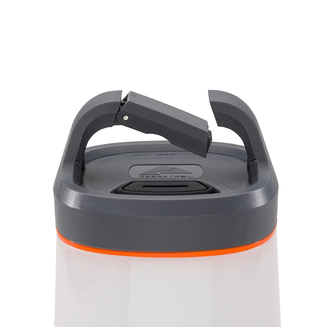 Image of the Ozark Trail 500 Lumen LED Lantern, featuring a durable design, 42-hour runtime, and multiple lighting modes, ideal for camping, hiking, and outdoor use, displayed on a clean white background.