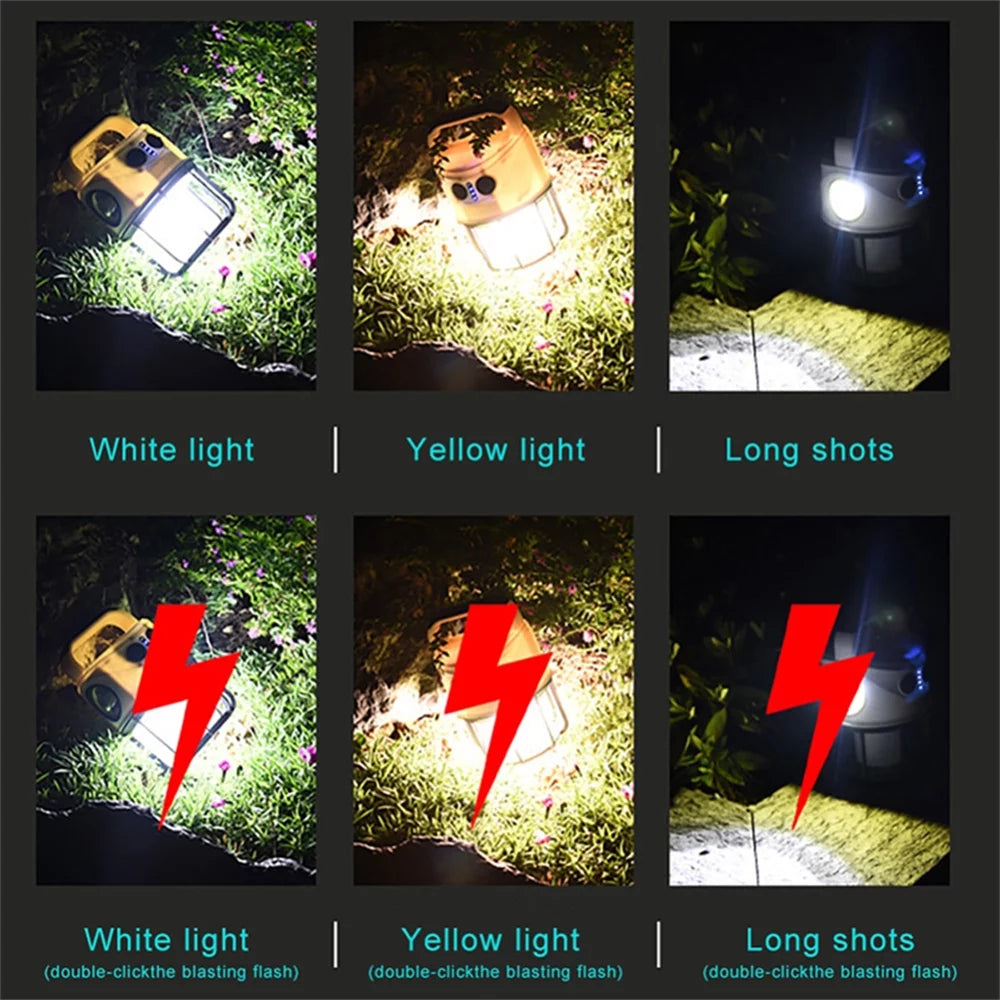 Image of a Rechargeable LED Light featuring USB charging, dual light modes, and a durable design, ideal for camping, bug-out bags, and emergency preparedness, displayed on a clean white background.