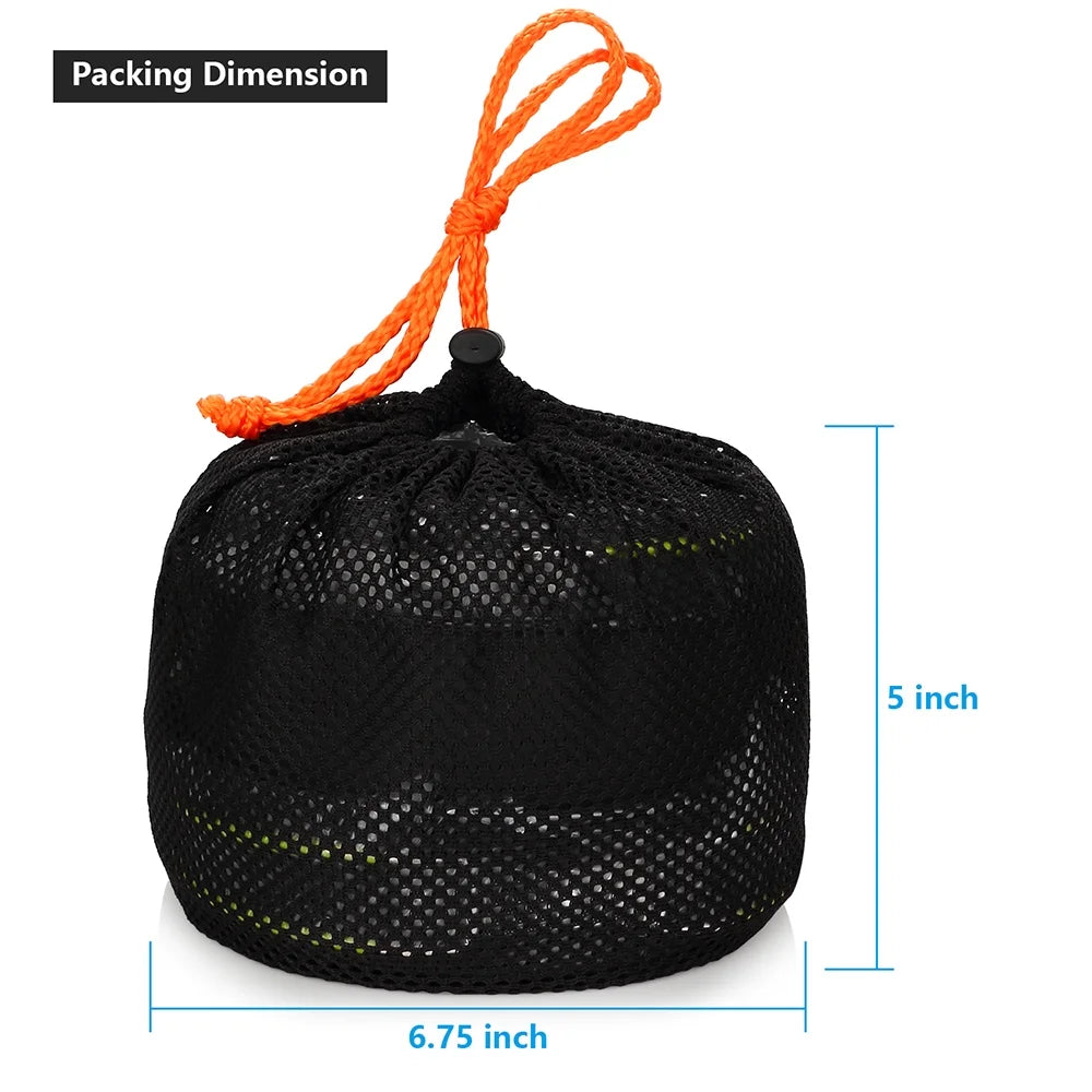 Emergency Cookware Set featuring a stackable, non-stick design, lightweight build, and compact size, perfect for camping, bug-out bags, and emergency preparedness.