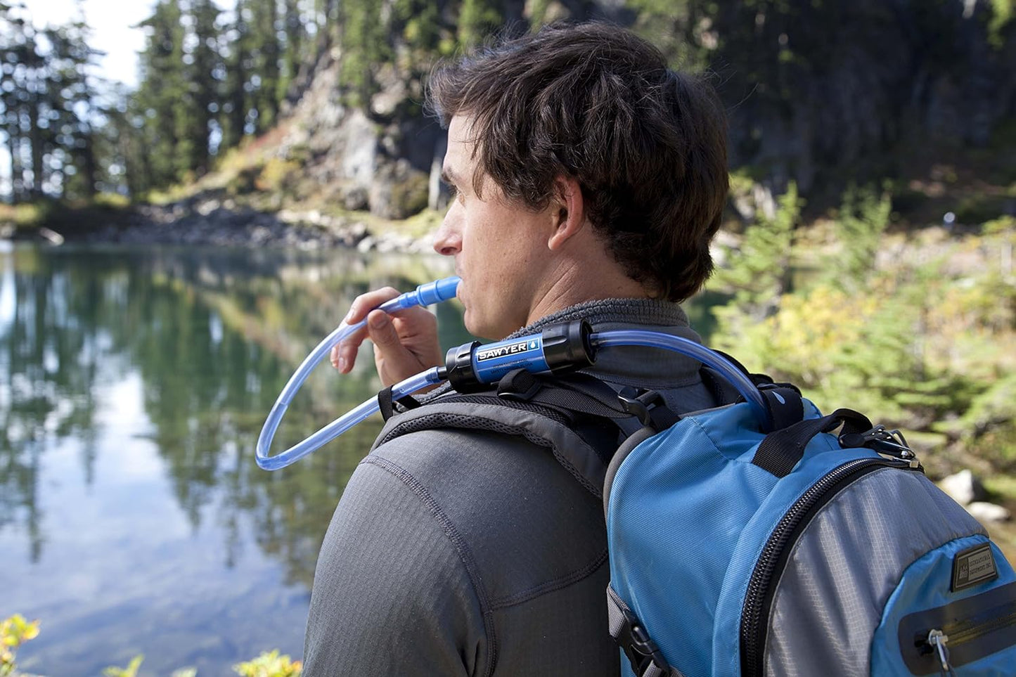 **Alt Text:**
Portable water filtration system, 4-pack. Lightweight, compact, and reliable for emergency preparedness, camping, and outdoor adventures.