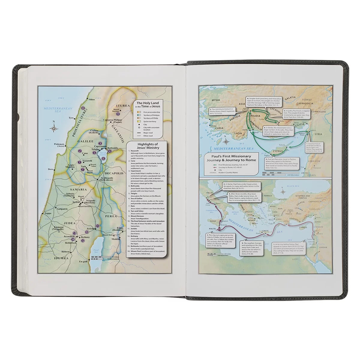 Super Giant Print KJV Holy Bible - Red Letter Edition with Thumb Index & Ribbon Marker, Faux Leather, Gray/Black