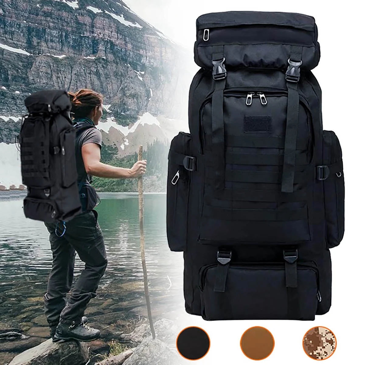 80L Waterproof Hiking Backpack - Ultimate Outdoor Camping Rucksack for Adventurers