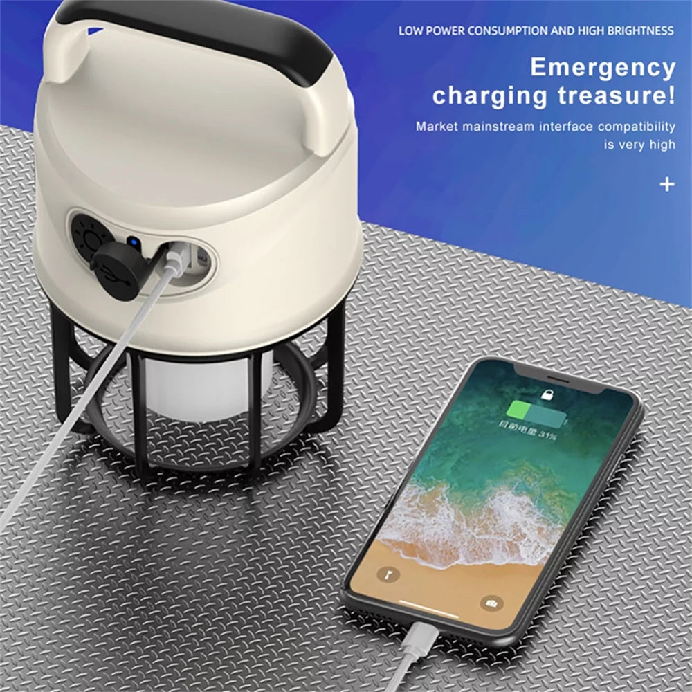 Image of a Rechargeable LED Light featuring USB charging, dual light modes, and a durable design, ideal for camping, bug-out bags, and emergency preparedness, displayed on a clean white background.