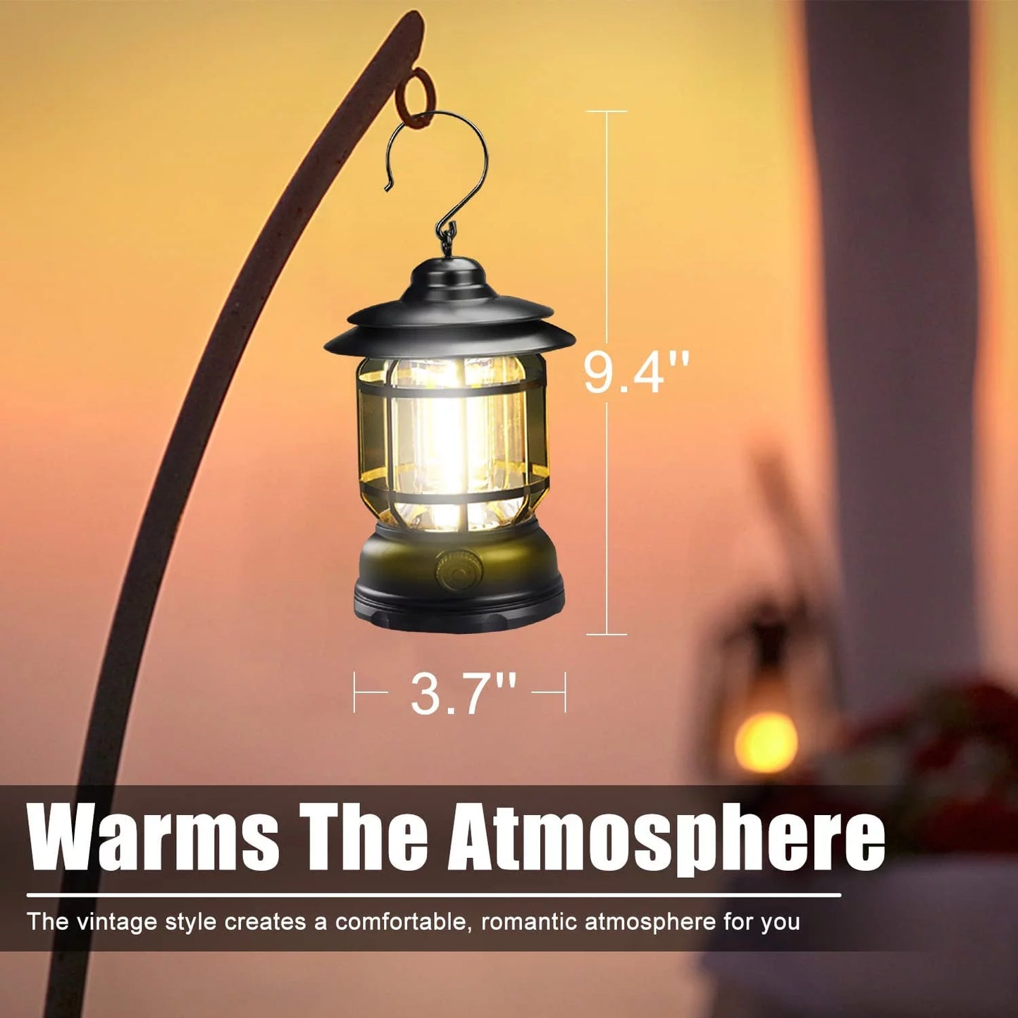 360° COB LED emergency lantern with USB-C charging. Provides 1000 lumens of bright light, weatherproof design, and compact portability for emergencies and outdoor adventures.
