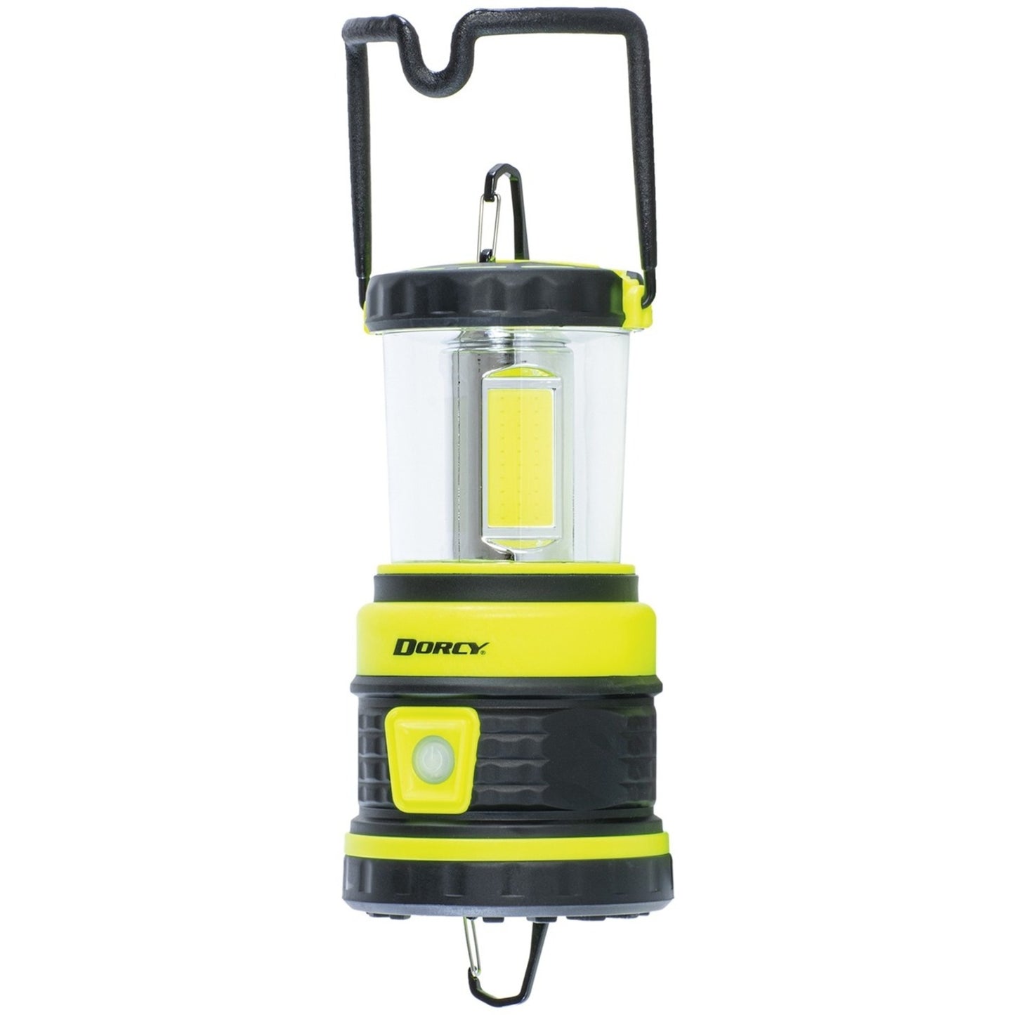 Image of the Dorcy 1800 Lumens Portable Camping Lantern featuring high brightness, multiple light modes, and a USB charging port, ideal for outdoor adventures and emergency preparedness, displayed on a clean white background.
