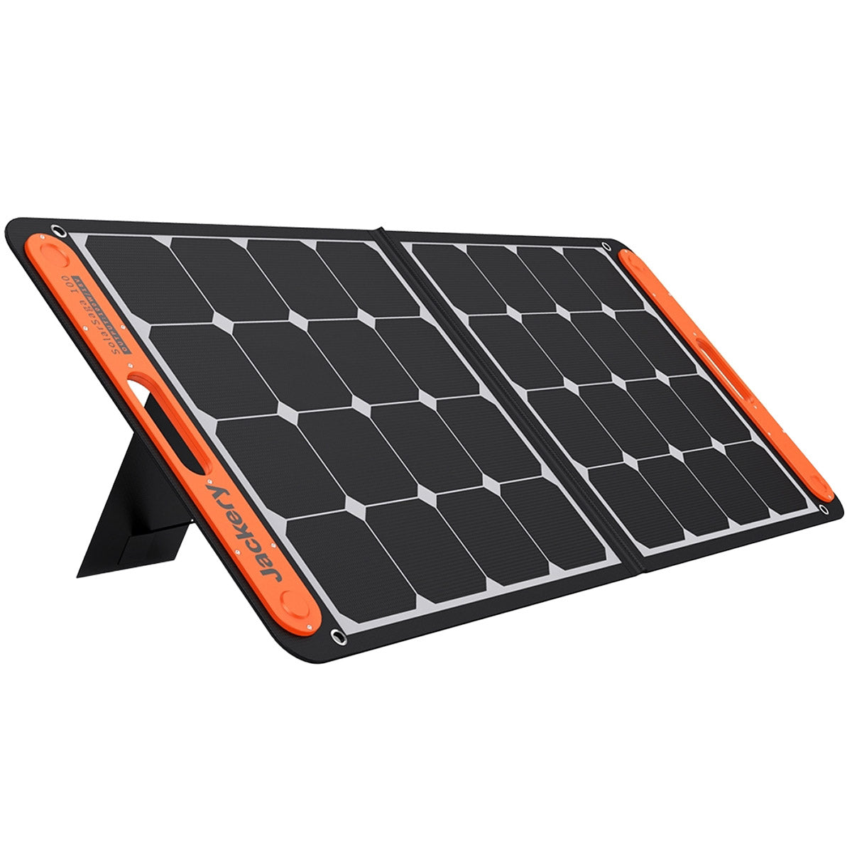 Portable solar generator with 3000W capacity, 2x 100W waterproof solar panels, and a wheeled design. Ideal for camping, emergencies, and off-grid power needs.