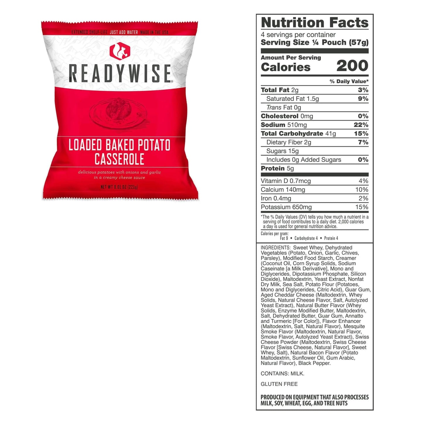 "ReadyWise 84-Serving Gluten-Free Emergency Food Bucket - 8-day survival food supply with 25-year shelf life and 14,880 calories."