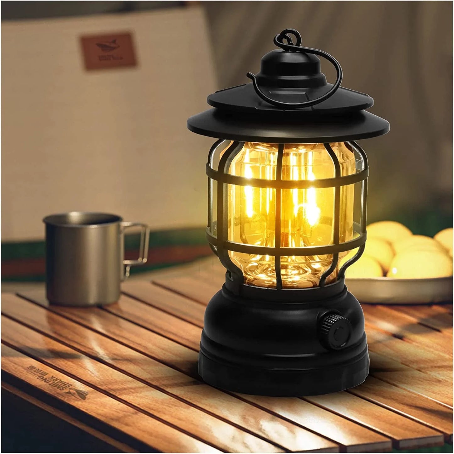 360° COB LED emergency lantern with USB-C charging. Provides 1000 lumens of bright light, weatherproof design, and compact portability for emergencies and outdoor adventures.
