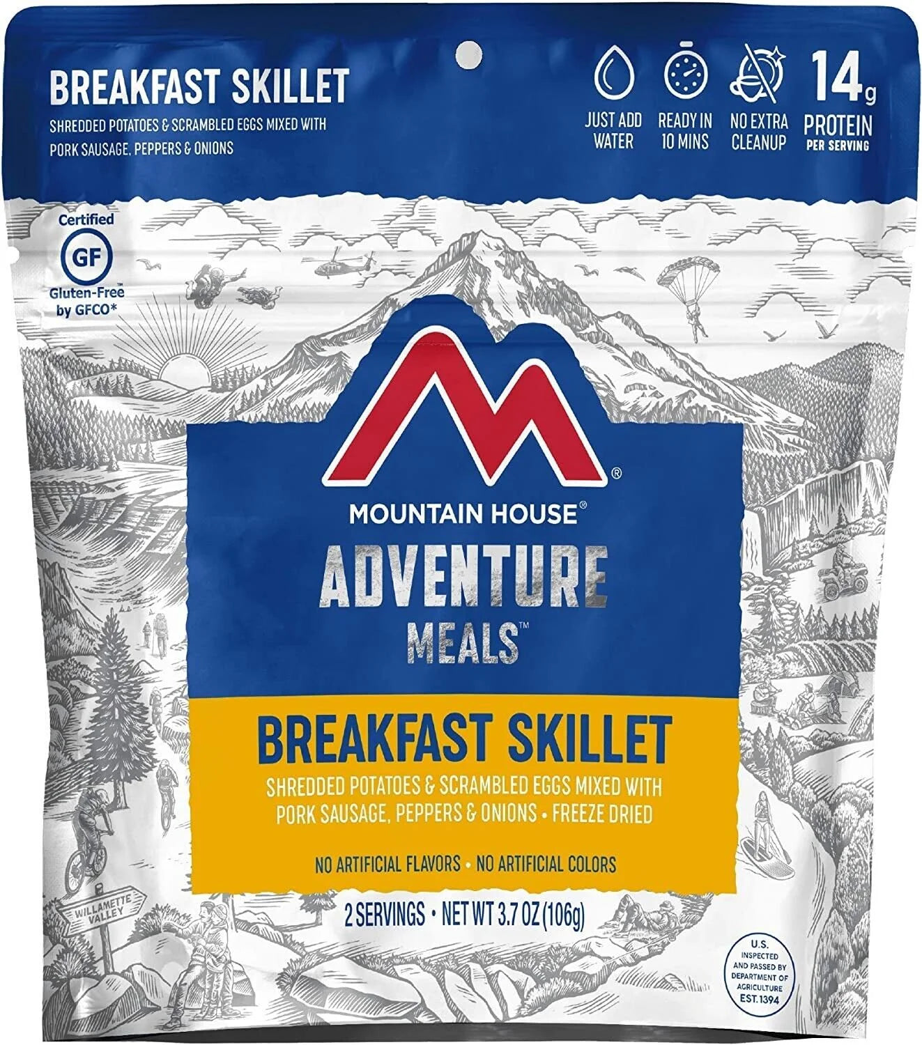 Ultimate Survival Breakfast Skillet - 6 Pouches of Emergency Food with 30-Year Shelf Life & Gluten Free!