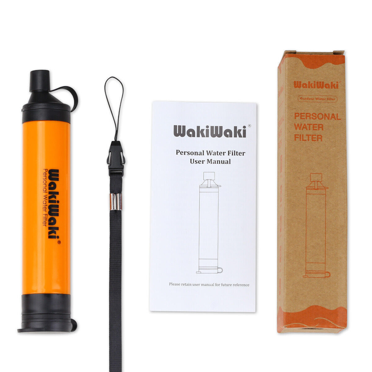 "Survival Water Straw 2-Pack - military-grade portable filtration system for camping and emergencies."