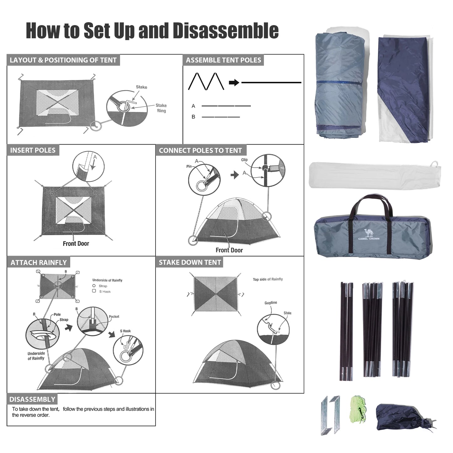 "5-6 Person Dome Tent - waterproof, easy setup, and spacious design for outdoor adventures."