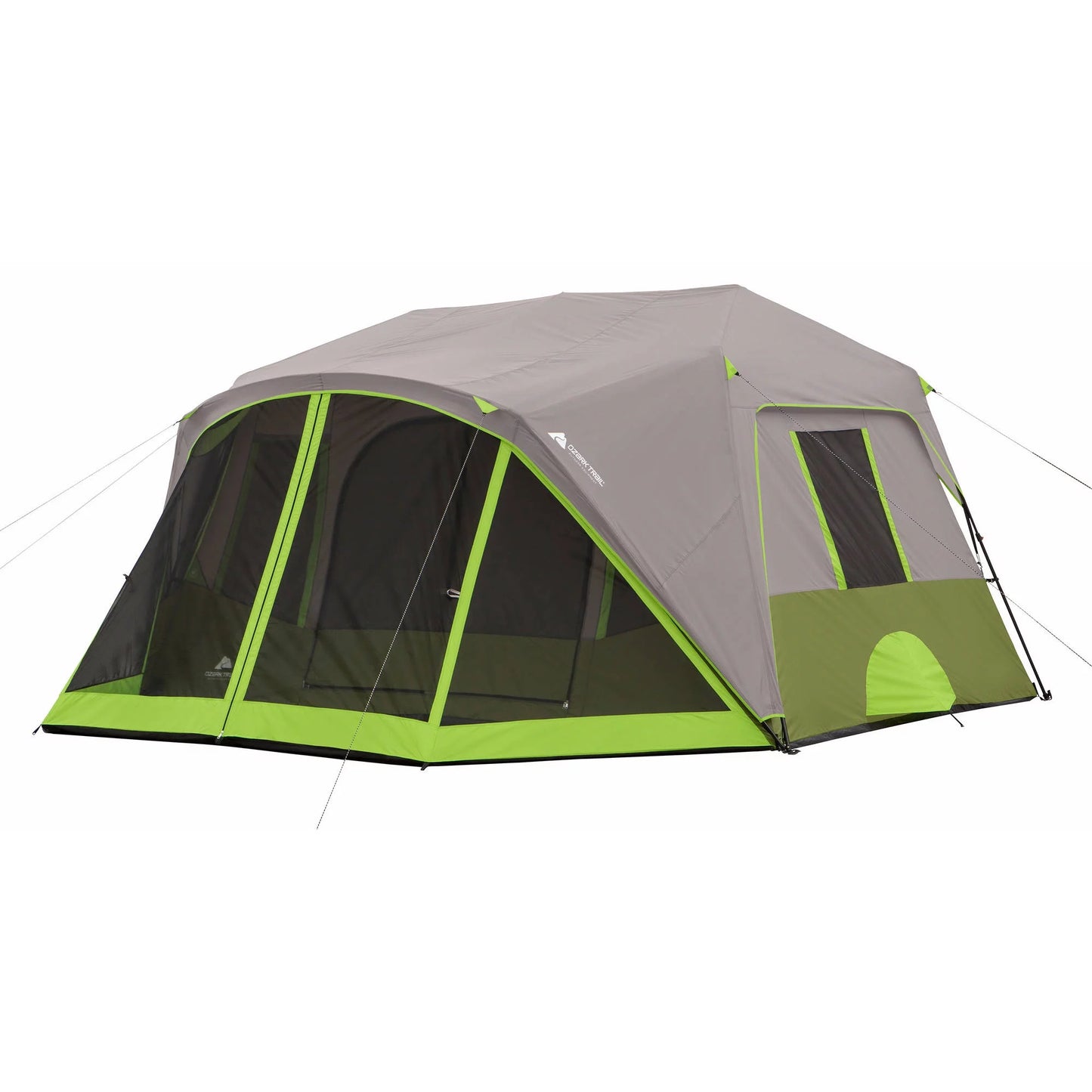 "9-Person Instant Cabin Tent with Screen Room - waterproof, easy setup, and perfect for family camping adventures."