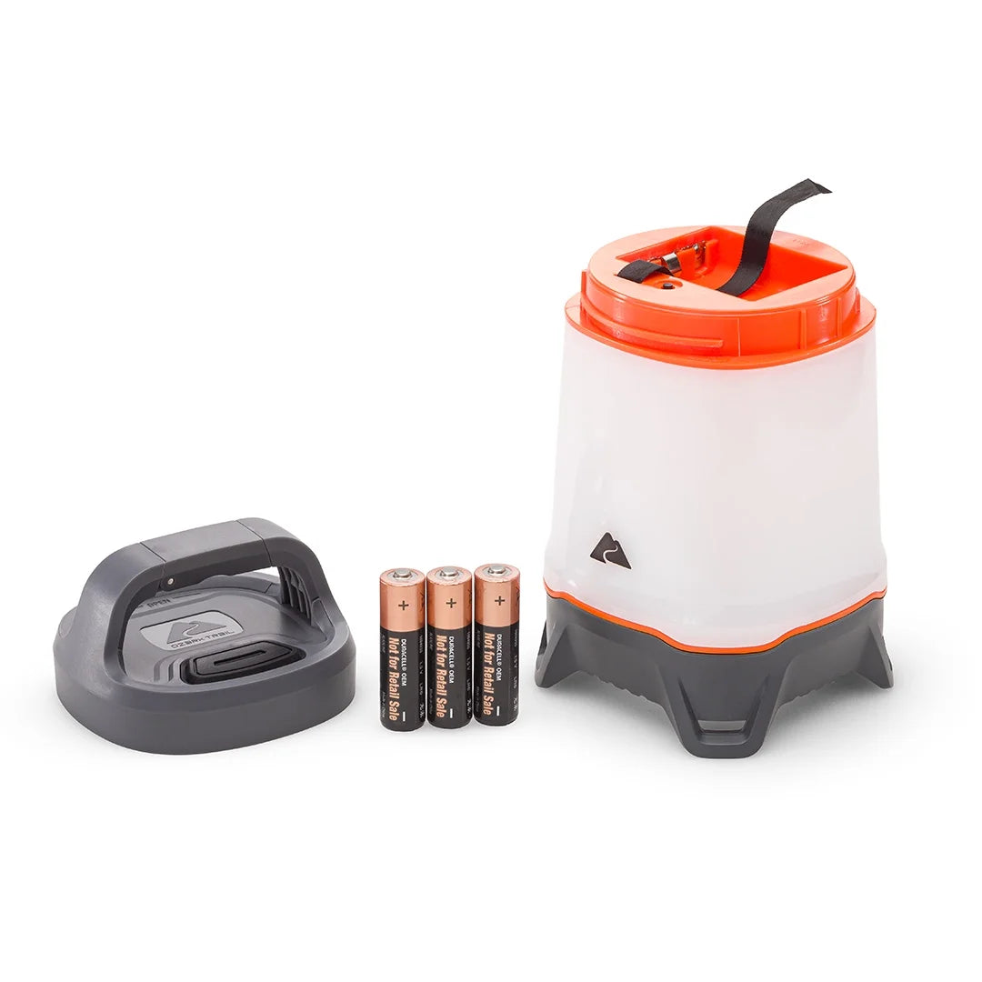 Image of the Ozark Trail 500 Lumen LED Lantern, featuring a durable design, 42-hour runtime, and multiple lighting modes, ideal for camping, hiking, and outdoor use, displayed on a clean white background.