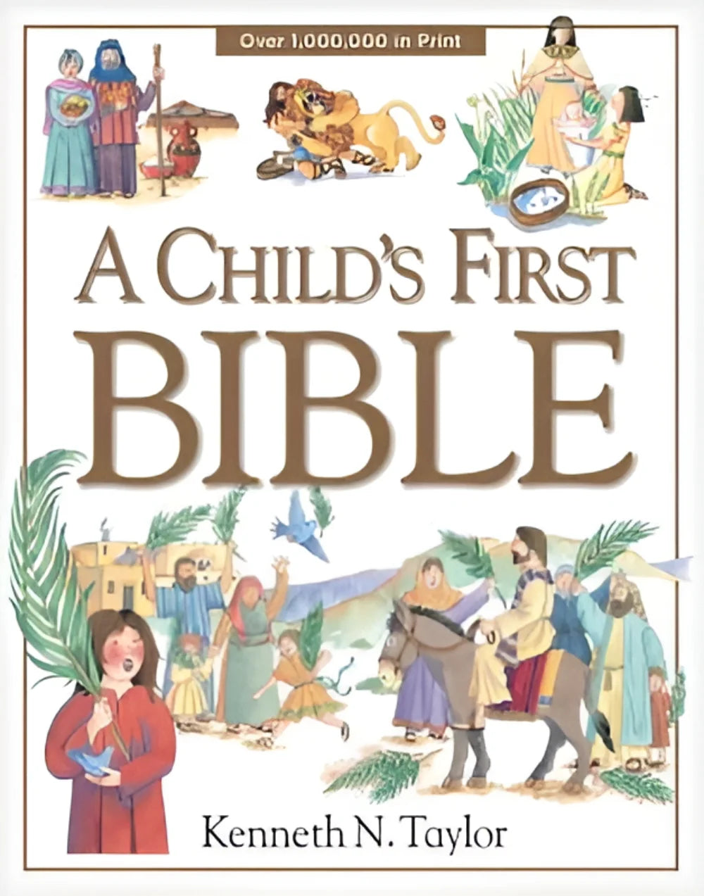 Image of A Child’s First Bible (Hardcover), featuring colorful illustrations and 125 familiar Bible stories, ideal for young readers and family devotionals, displayed on a clean white background.