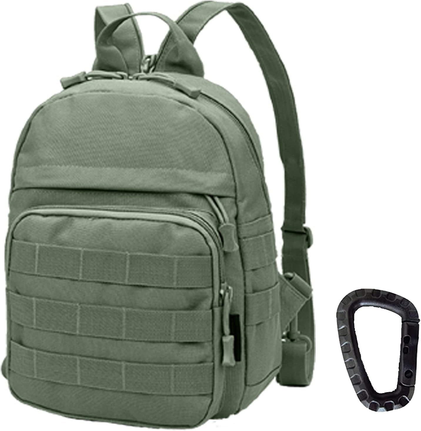 Compact Mini Tactical Backpack - 6L Sling Bag for Travel & Running with Carabiner - Ideal for Men & Women