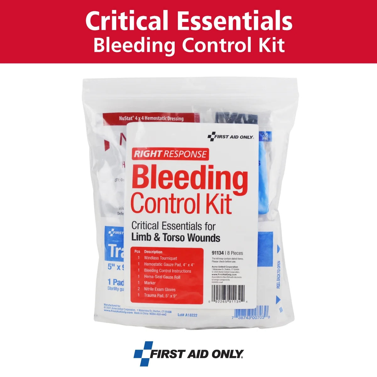 1. Bleeding Control Kit with Emergency Tourniquet and Hemostatic Gauze for Trauma Response
2. Compact Critical Trauma First Aid Kit for Rapid Bleeding Control in Emergencies
3. Portable Emergency Medical Kit with Quick-Response Guide for Severe Injuries