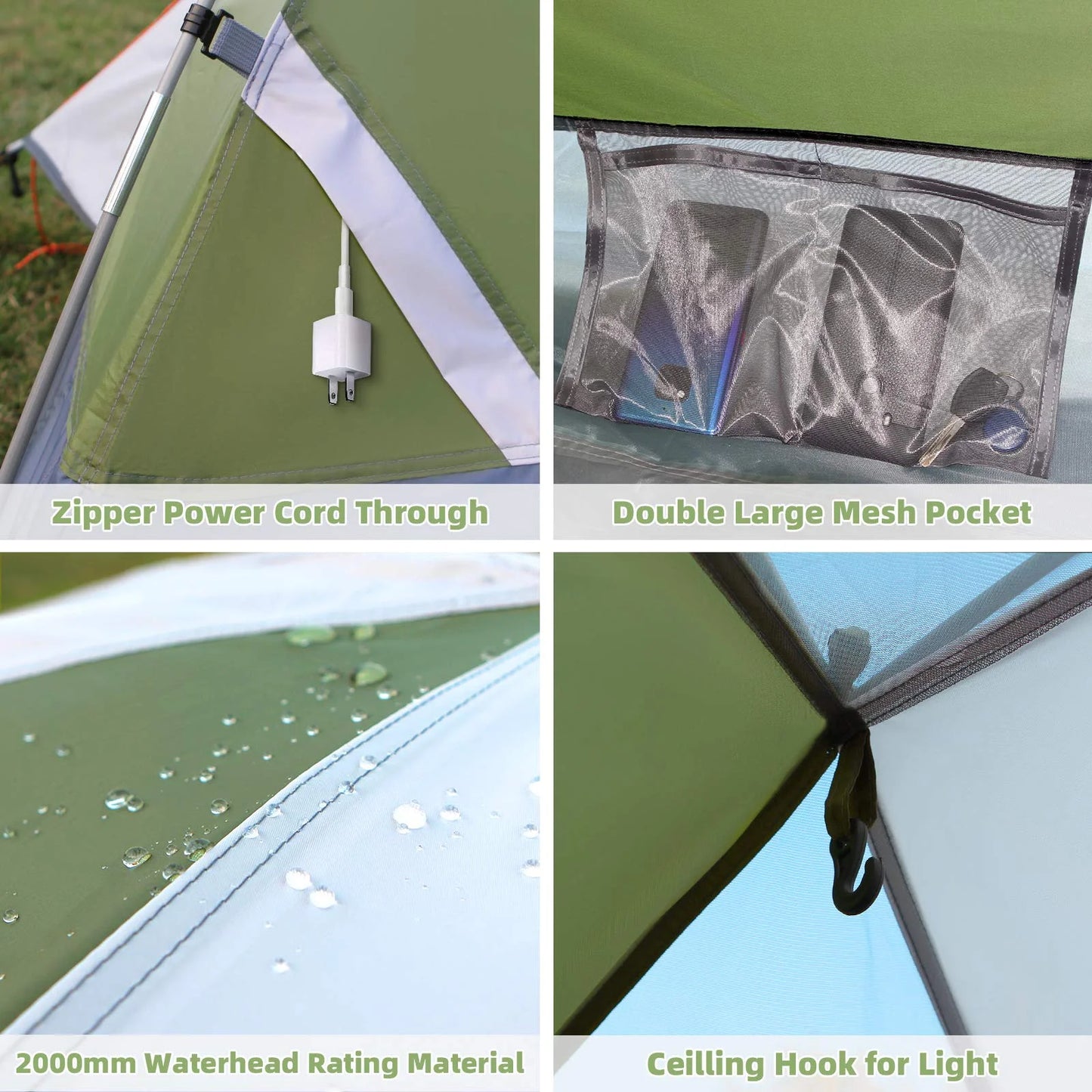 Image of an ultralight 5lb waterproof emergency prep tent, featuring durable materials, ventilated design, and gear organization options, ideal for camping and bug-out bags, displayed on a clean white background.