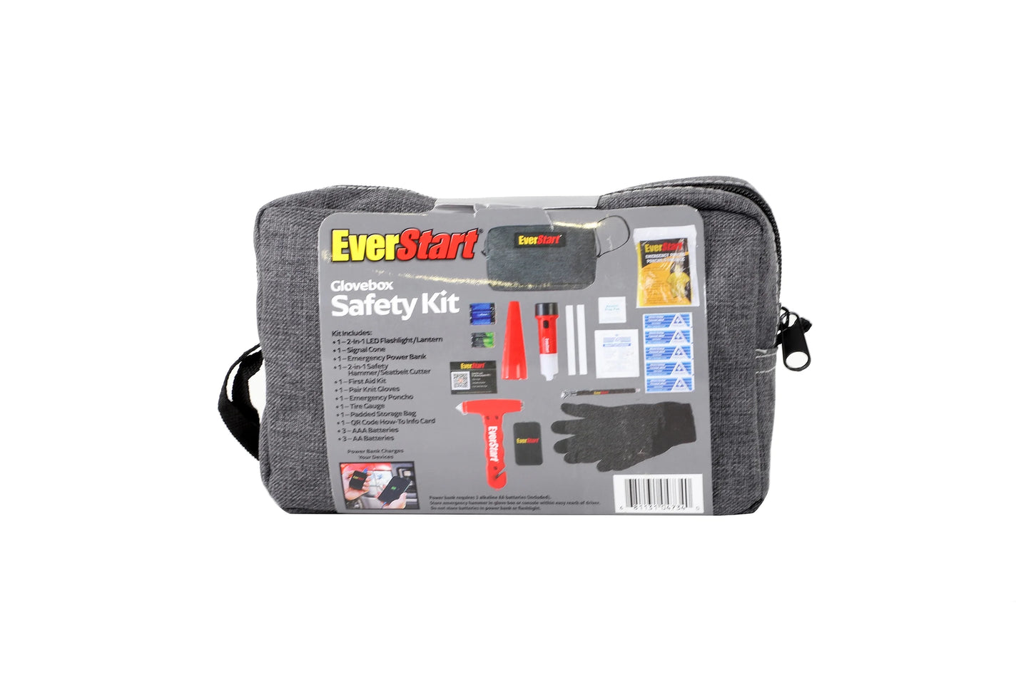 "Emergency Escape Kit featuring a window break hammer and LED signal light, showcasing its compact and durable design for vehicle safety."