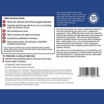 Grilled Sliced Chicken #10 Can - 6 Cans of Freeze-Dried Emergency Food | 24 Convenient Servings for Camping & Survival