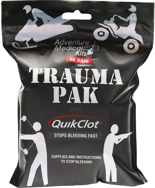 1. Adventure Medical Trauma Pak with QuikClot for Rapid Emergency Response  
2. Compact First Aid Kit with Advanced Clotting Gauze for Outdoor Adventures  
3. Lightweight and Portable Trauma Pak for Hiking, Camping, and Severe Injuries  
