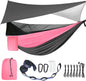 Ultimate Camping Hammock with Mosquito Net & Rain Fly – Portable Single/Double Nylon Parachute Hammock for Adventure & Relaxation, Complete with Heavy-Duty Tree Straps