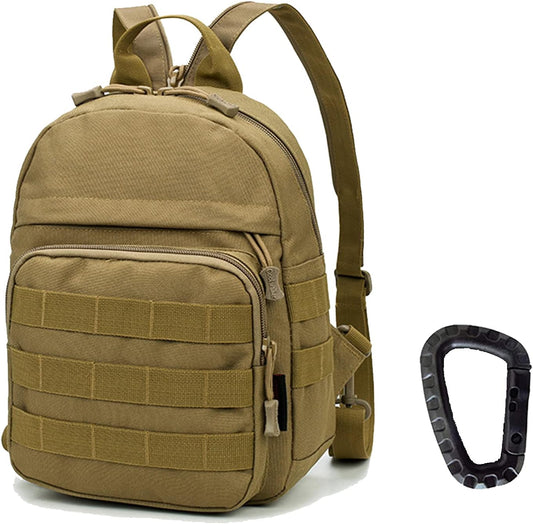 Compact Mini Tactical Backpack - 6L Sling Bag for Travel & Running with Carabiner - Ideal for Men & Women