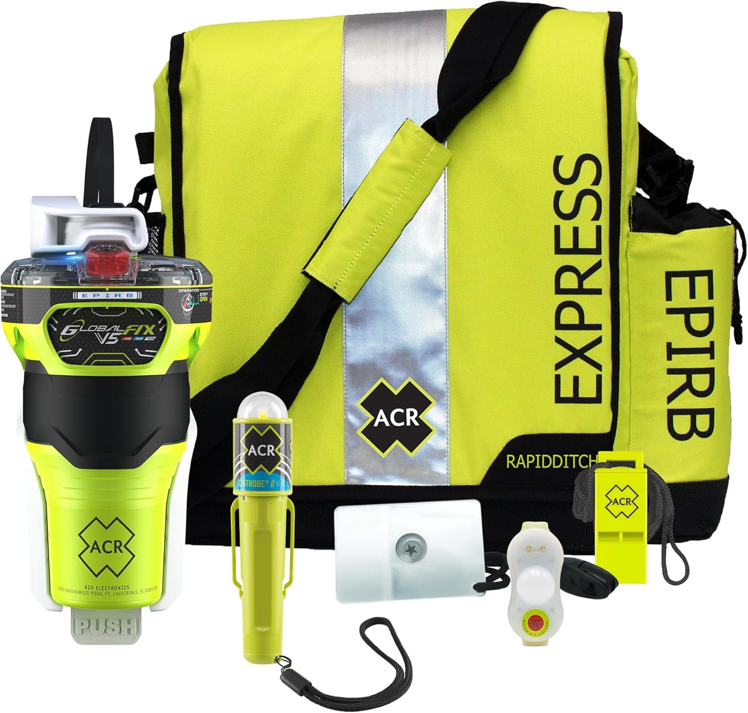 ACR Globalfix V5 AIS EPIRB Survival Kit with Ditchbag, and Signaling - 2338.1