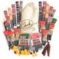 Ultimate Jerky Gift Basket - 52-Piece Variety Pack of Beef, Pork, Turkey & Ham Snack Sticks - High Protein Healthy Treats for Men - Perfect Unique Gift!