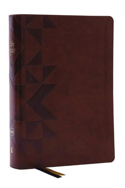 NKJV Study Bible with Comfort Print - Brown Leathersoft Hardcover: Your Comprehensive Guide to Every Chapter of the Bible