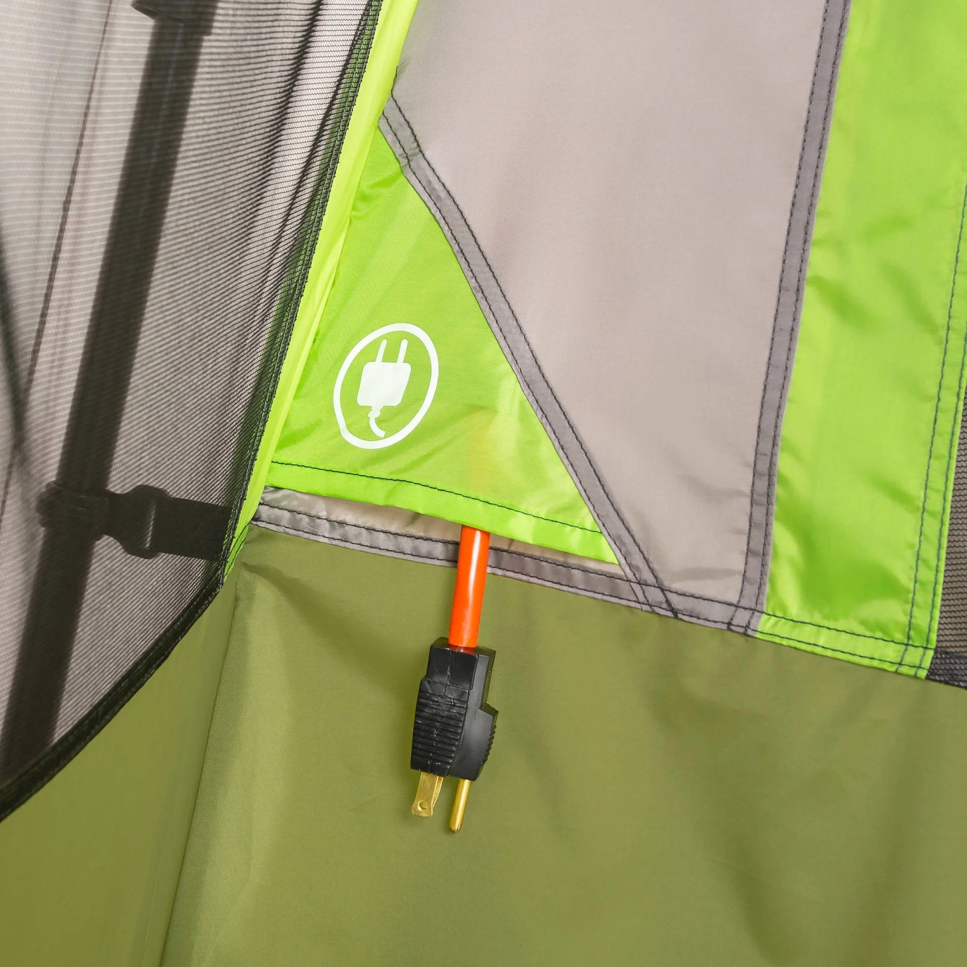 "9-Person Instant Cabin Tent with Screen Room - waterproof, easy setup, and perfect for family camping adventures."
