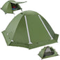 "Lightweight 2-Person Backpacking Tent - waterproof and portable with convenient carry bag."
